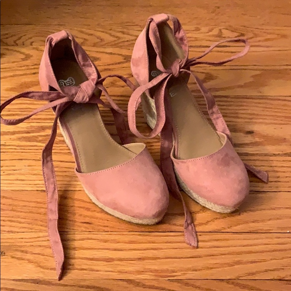 Brash Lace Up Wedges